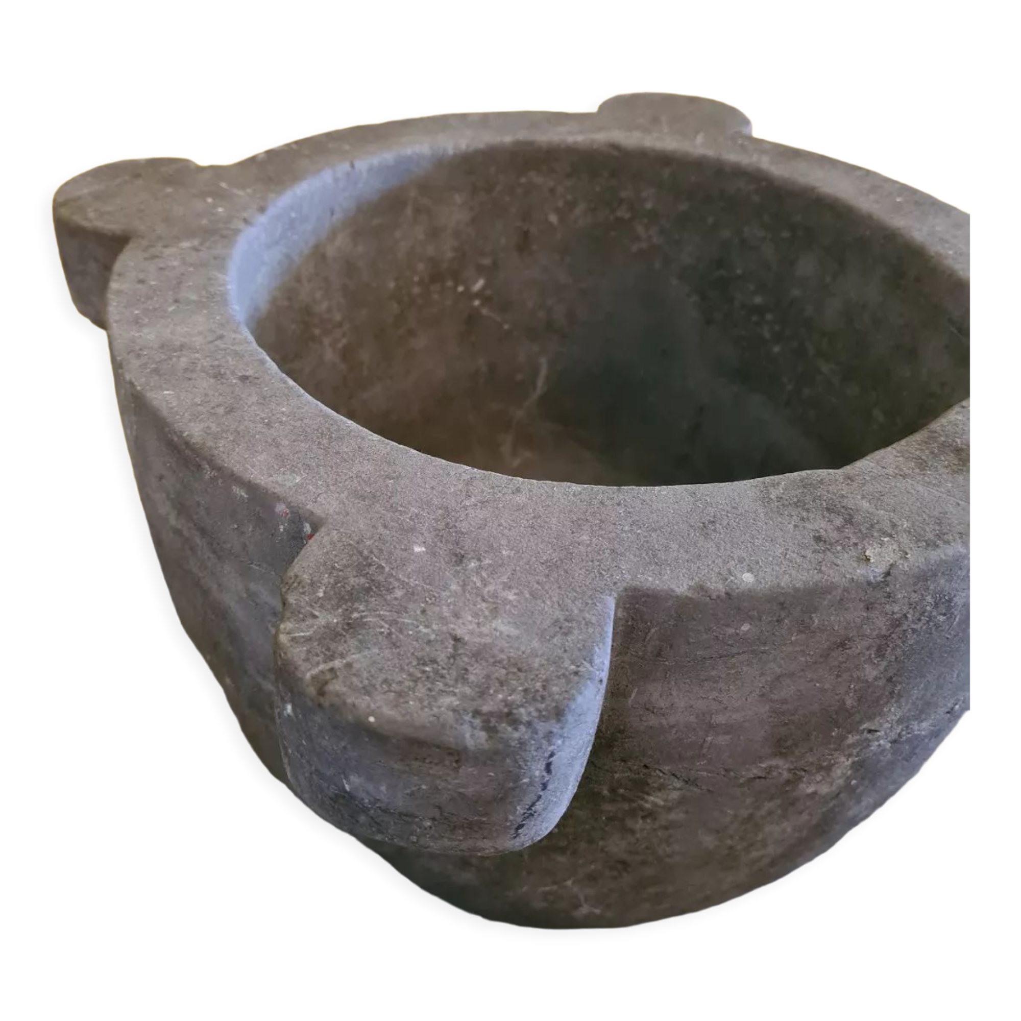 Antique Blue Stone Mortar, from the 19th century.