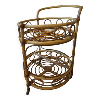 Rattan dessert bar - 1970s