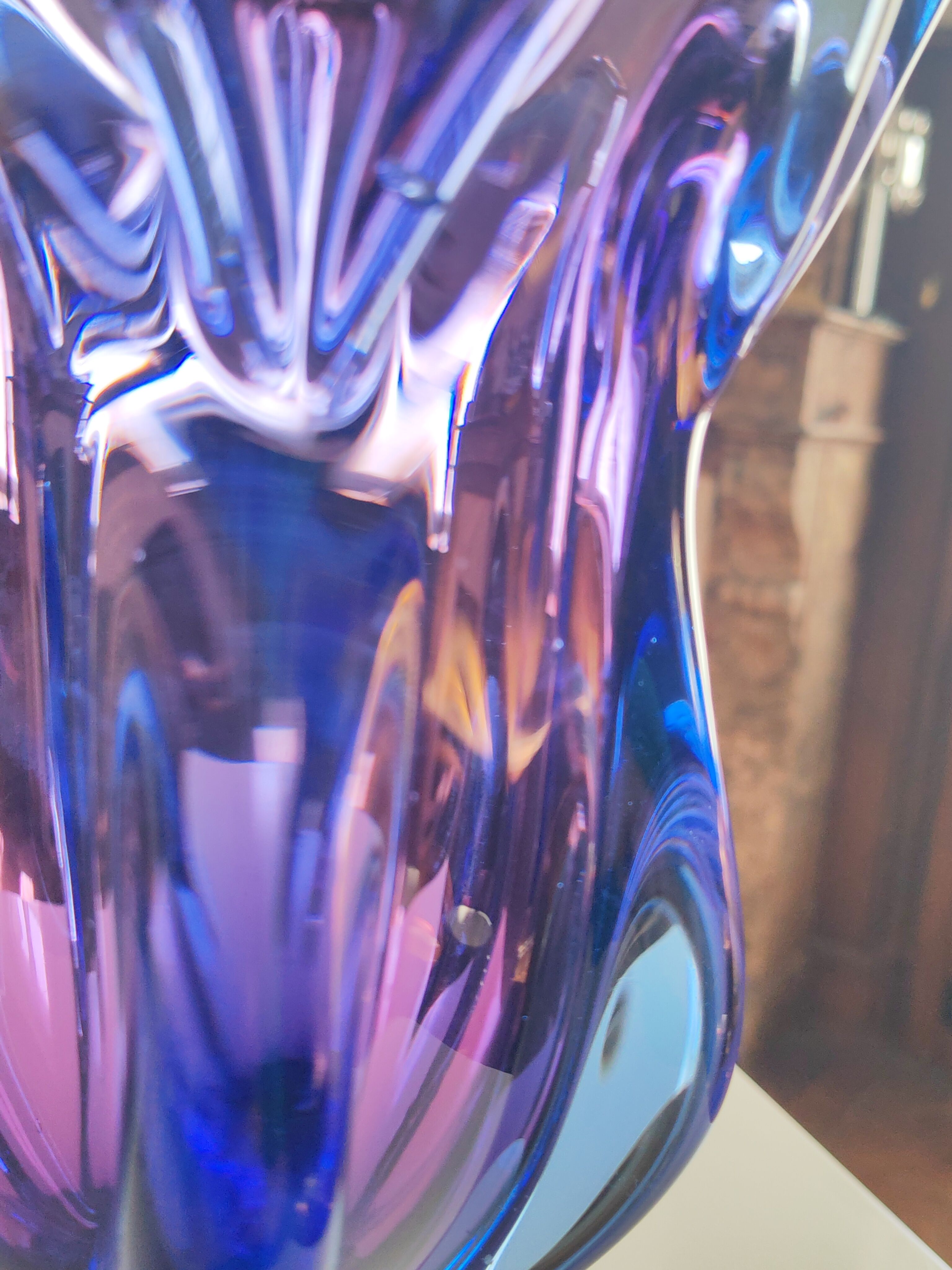 Electric blue Murano vase