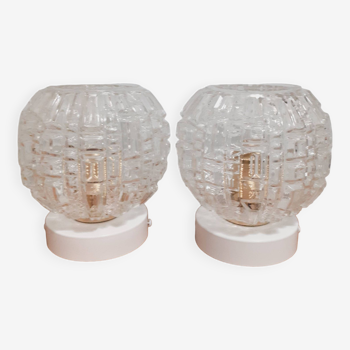 Pair of vintage globe wall lights