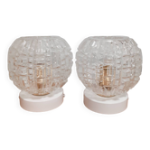 Paire d'appliques globe vintage