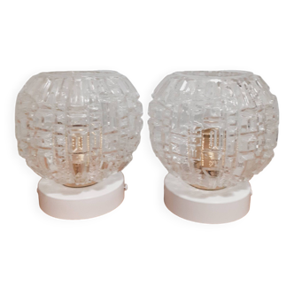 Pair of vintage globe wall lights