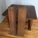 Art Deco extendable desk table with U-shaped base