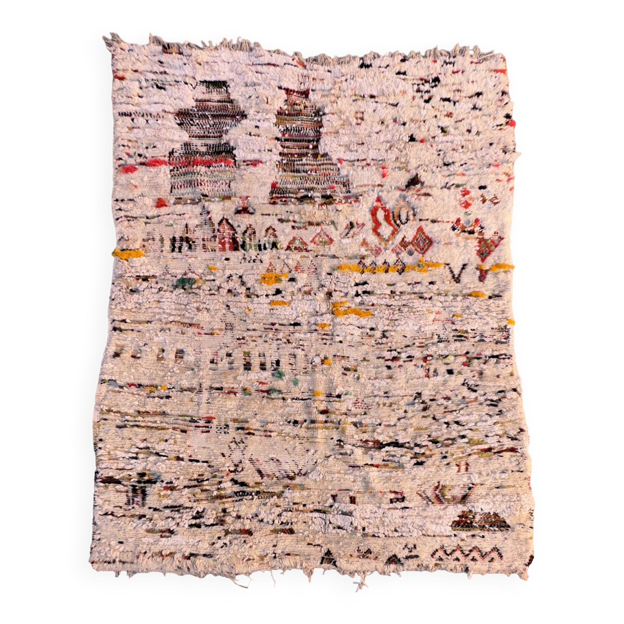 Boujad beige Moroccan rug - 160 x 199 cm