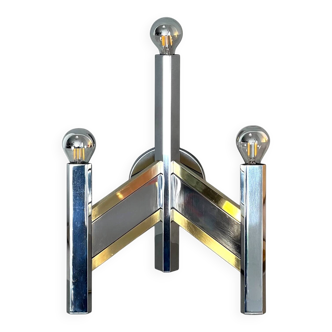 3-light wall lamp – G. Sciolari for Boulanger – Circa 1970