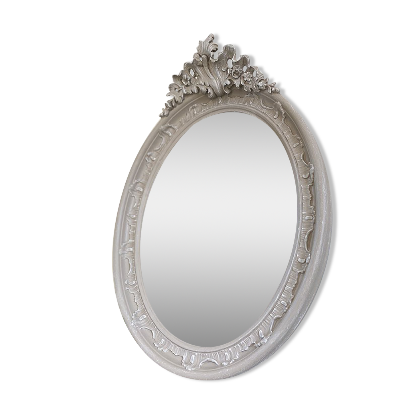 Old mirror patinated chic countryside