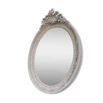 Old mirror patinated chic countryside