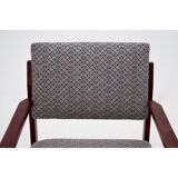 Fauteuil gris et jaune