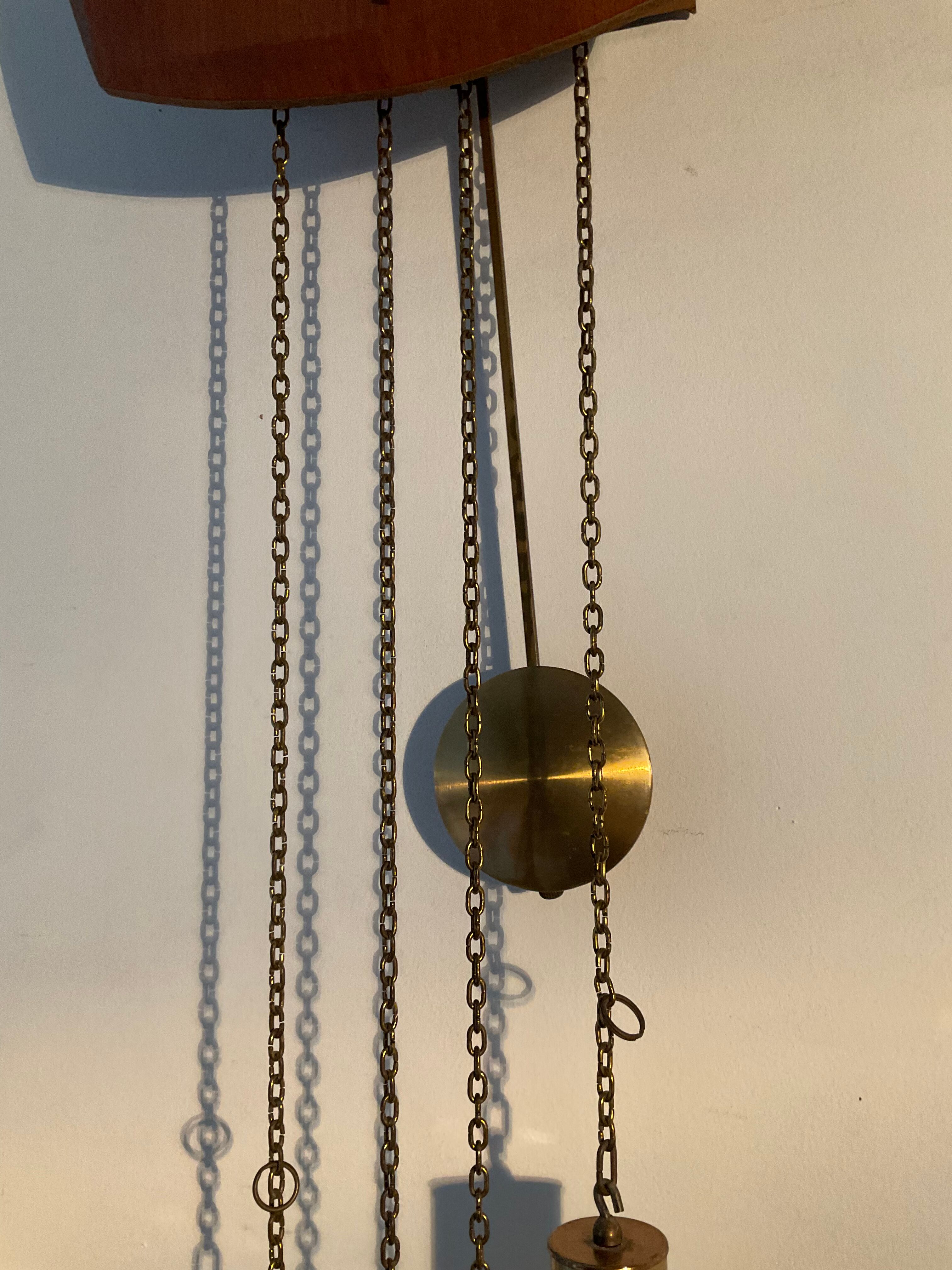 Scandinavian style Junghans teak clock in the 70s