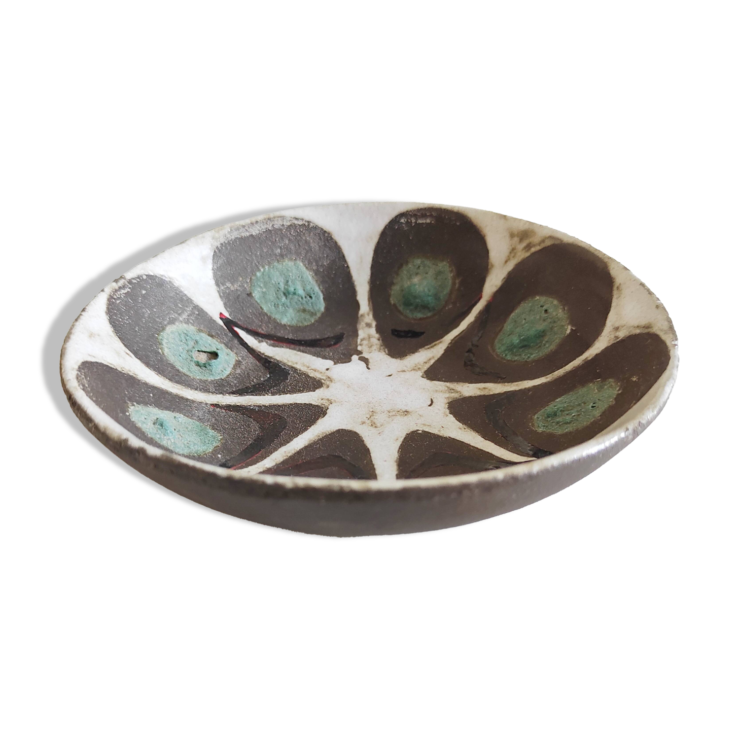 Empty ceramic pocket cup signed Suz