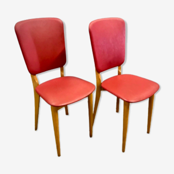 Chaises vintage rouge
