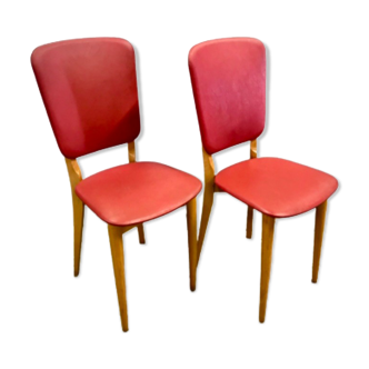 Chaises vintage rouge