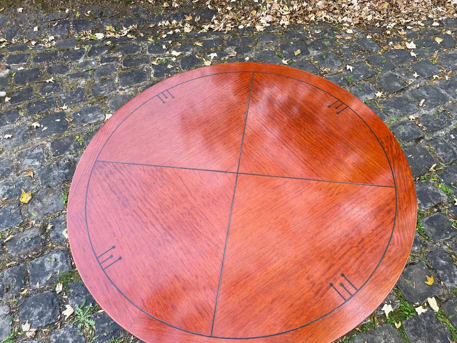Round art deco dining table - schuitema (decoforma collection) - ø 130 cm