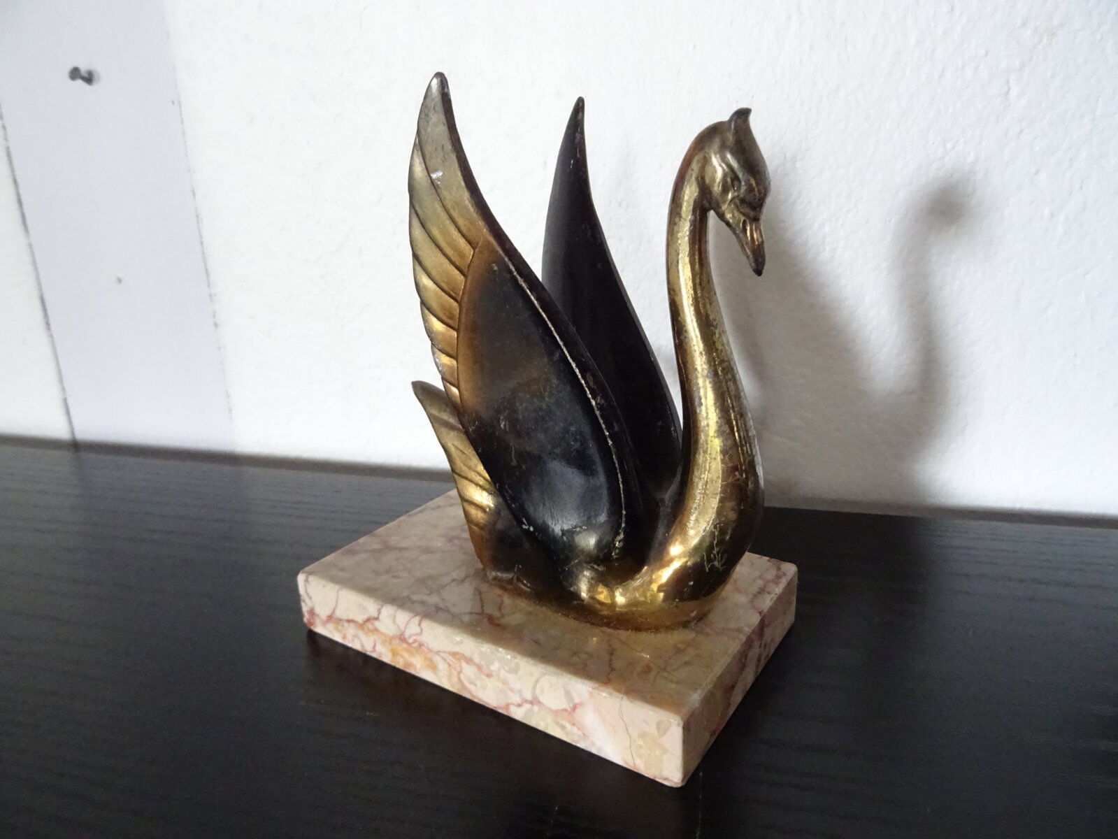 Serre-livres cygnes art déco