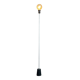 Minimalist floor lamp in cast iron and chrome metal