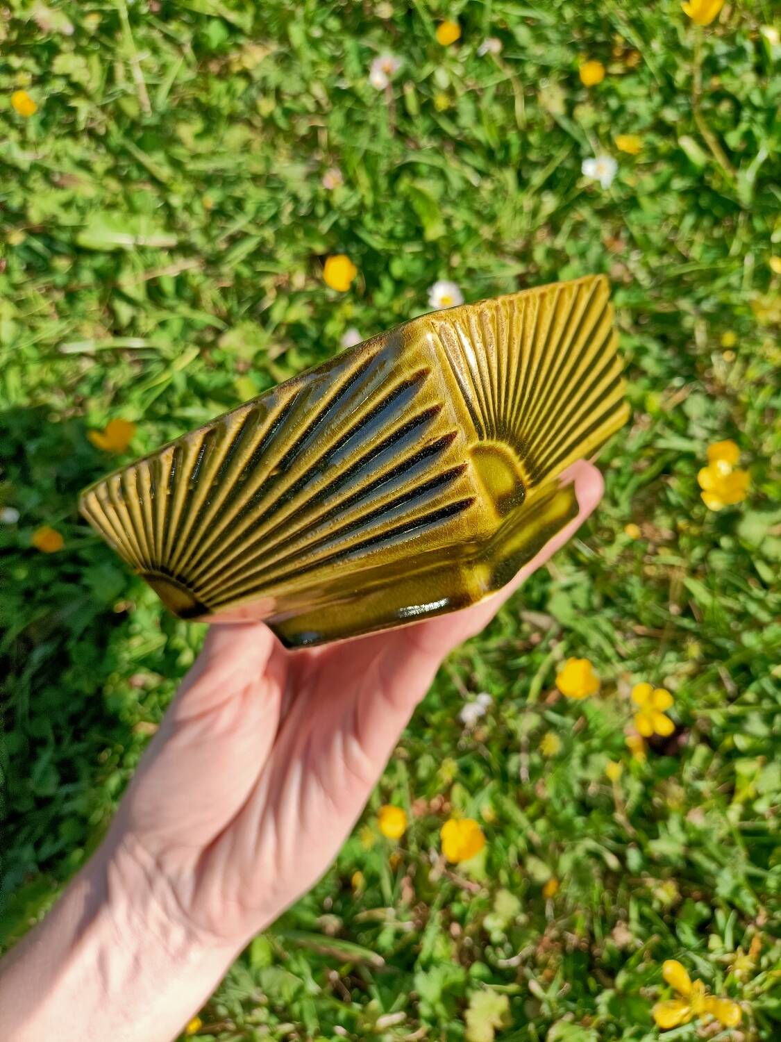 Retro ceramic flowerpot