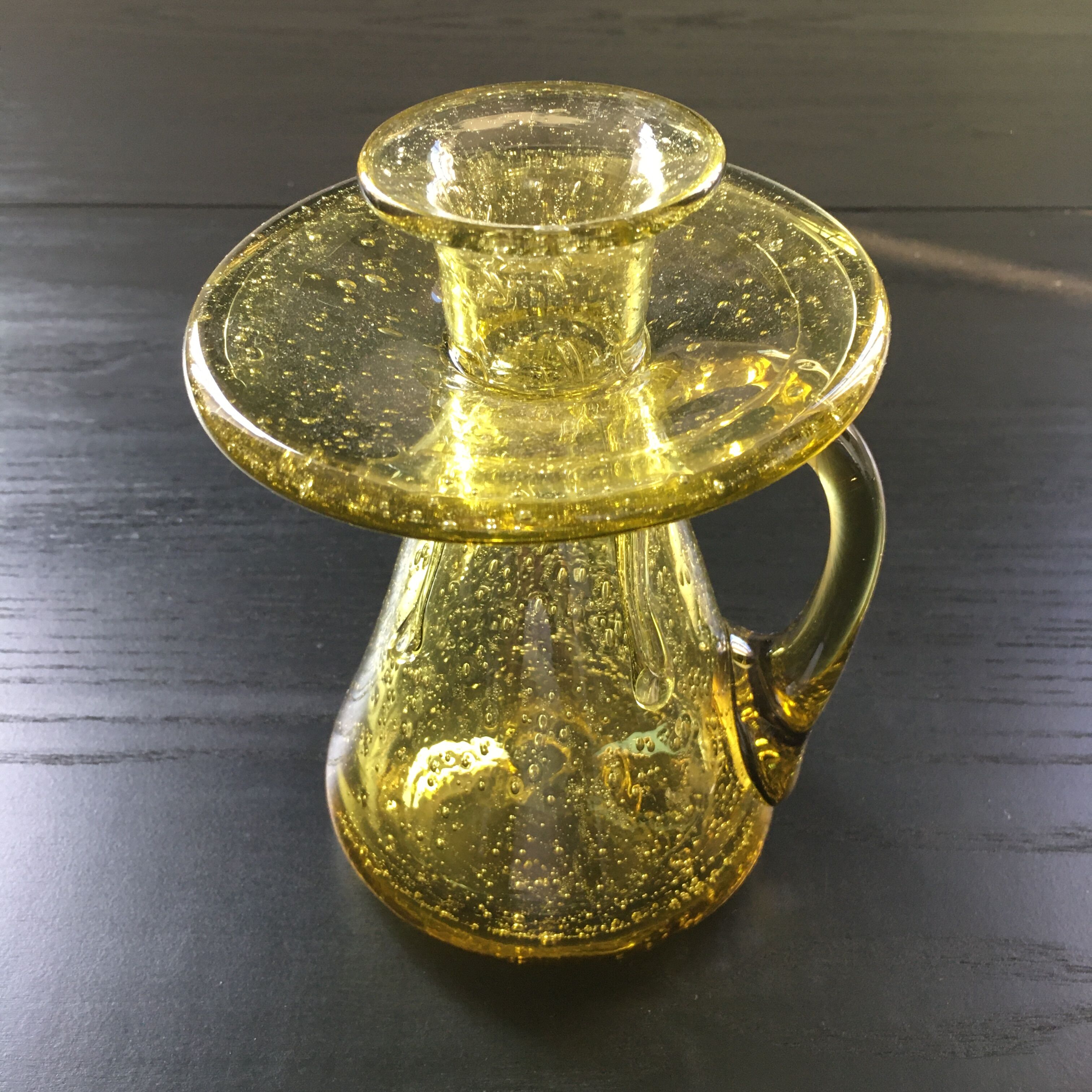Biot glass candlestick