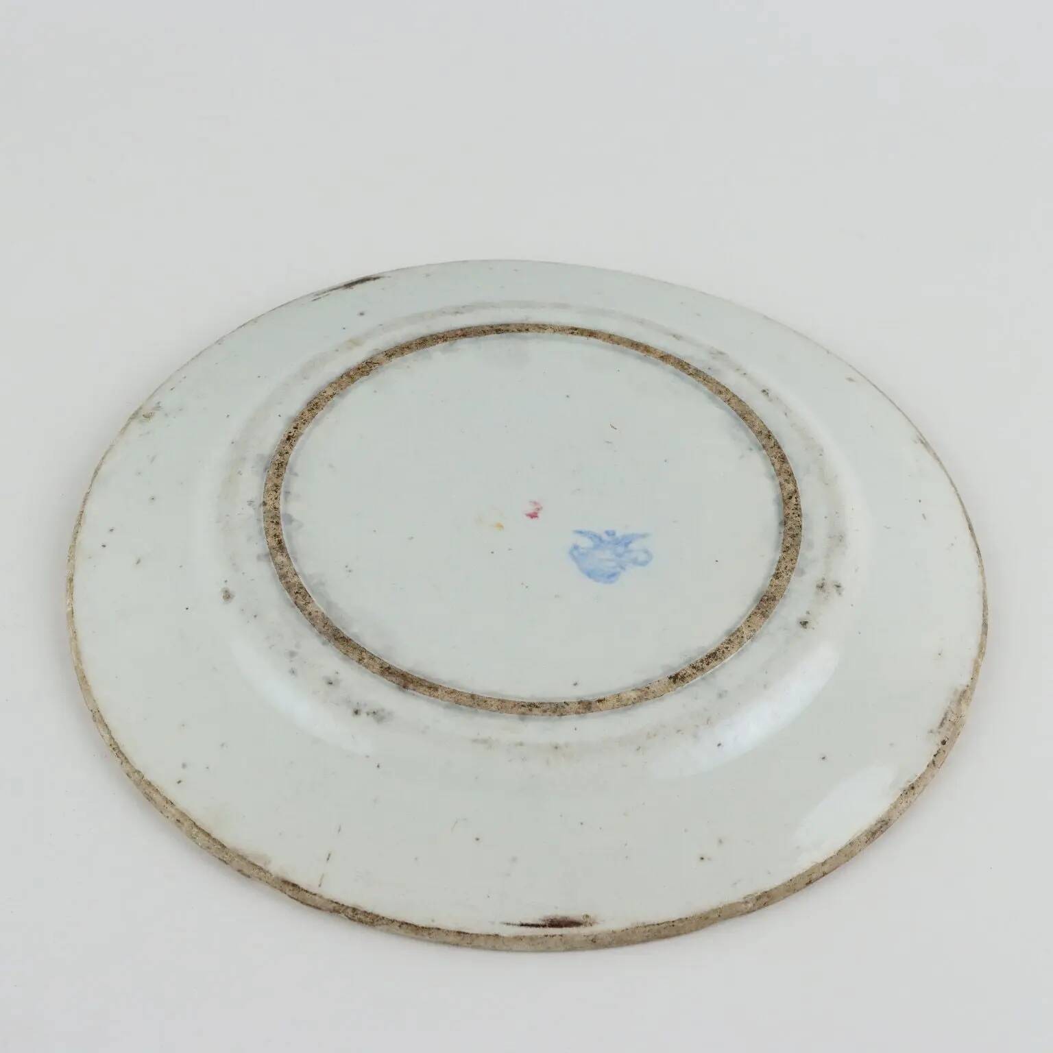 Antique ceramic plate from Laveno, Italy, late 20th century.