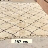 Moroccan carpet style beniouarain 100% wool 135 x 300
