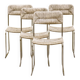 Four straw-seated chairs from 1980.