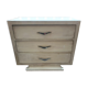 Commode à 3 tiroirs peinte en blanc