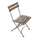Garden chairs in wood and wrought iron