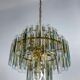 Veca cascade chandelier, 3-tiers Murano glass, Italy, 1970s
