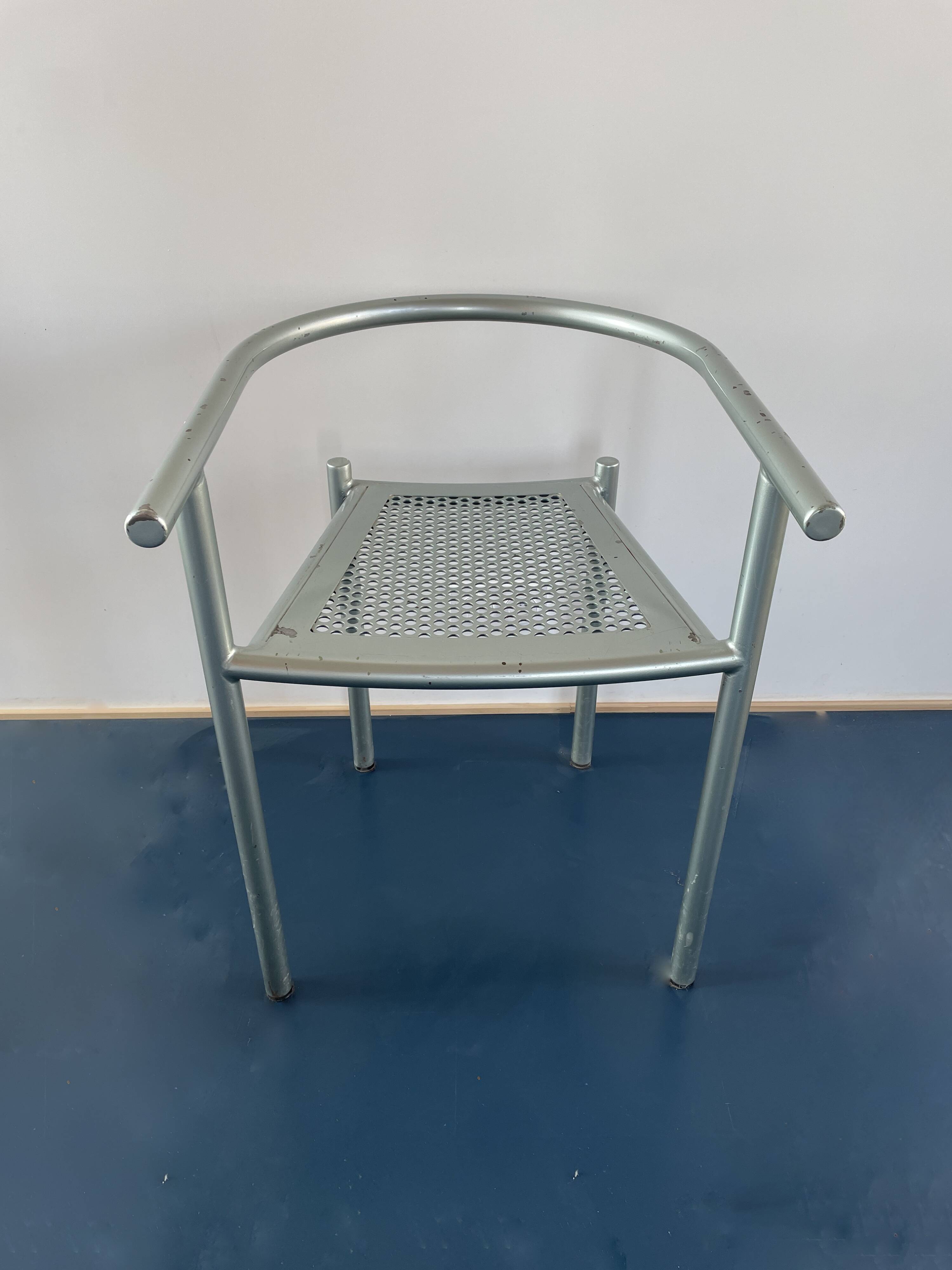 1980s tubular metal chair