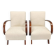 Pair of Halabala Art Deco Armchairs, 1940s