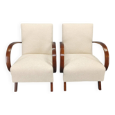 Paire de fauteuils Halabala Art Déco, années 1940
