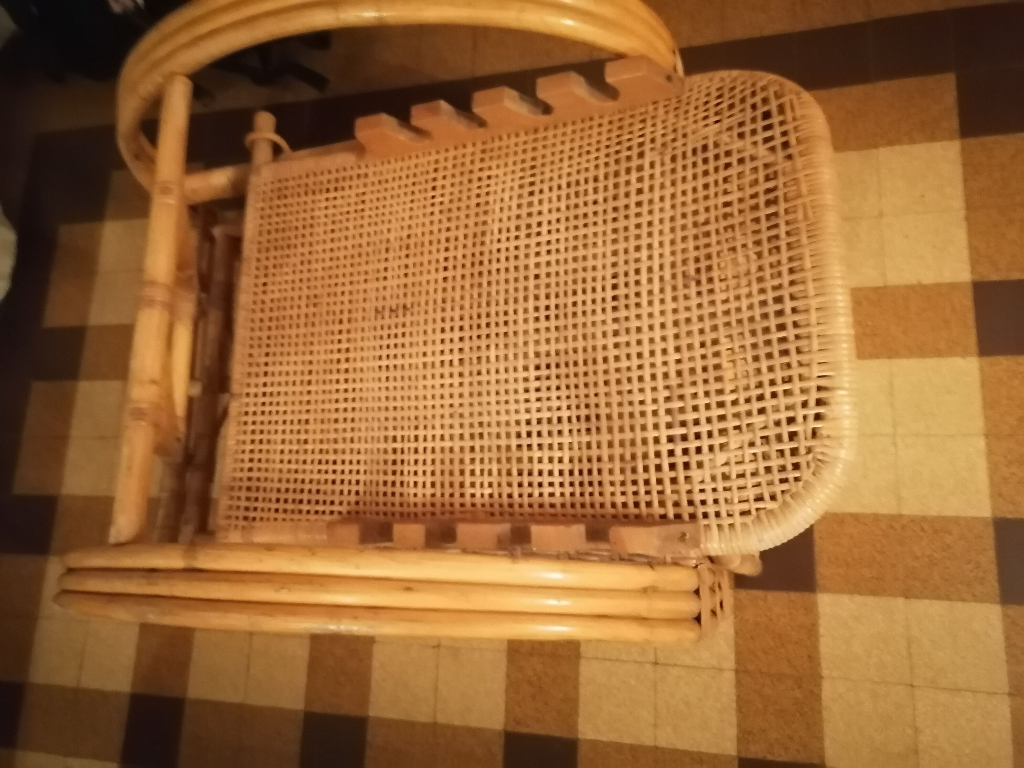 Wicker rattan chaise longue