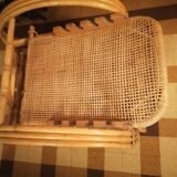 Wicker rattan chaise longue