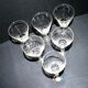 Meisenthal, série de 6 verres à vin en verre soufflé taillé