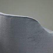 Set of 2 ice blue Mohair lounge chairs, 1950s Italy.
