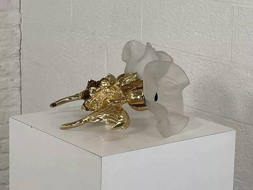 Pair of vintage gold wall lights