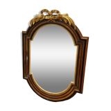 Wood and stucco mirror