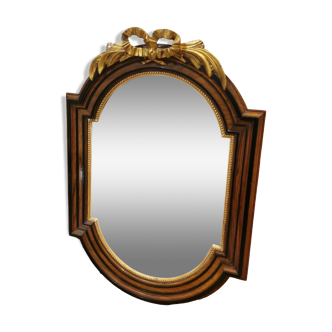 Miroir en bois et stuc