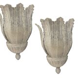 Large Venetian Murano Glass Sconces, 1980s Set of 2