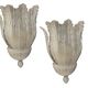 Large Venetian Murano Glass Sconces, 1980s Set of 2