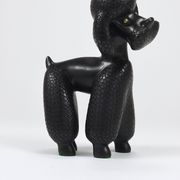 Charming figurine sculpture of a poodle dog by Leopold Anzengruber, Austria, 1950s.