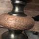 Vintage table lamp with pattern.