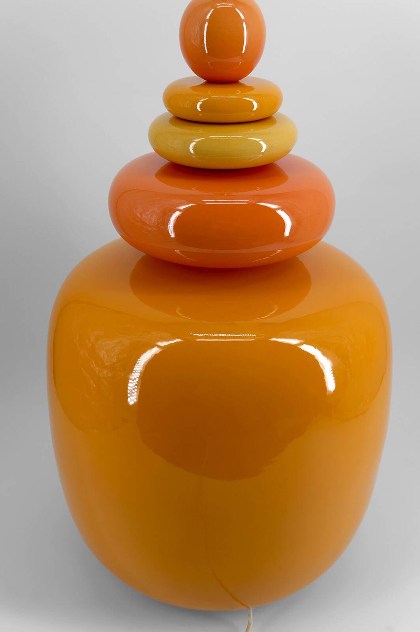Important "Galets" ceramic lamp – Maison François Chatain, circa 1980
