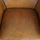 Sheepskin leather armchair with a luxurious appearance