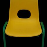 Set of 10 vintage children's stacking chairs