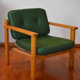 Fauteuil Mid-Century en vert années 1950/60