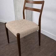 Rosewood chair with fabric by Johannes Andersen for Uldum Møbelfabrik, Denmark, 1960.