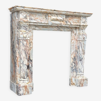 Napoleon III Paonazzo marble fireplace circa 1880