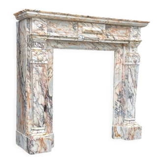 Napoleon III Paonazzo marble fireplace circa 1880