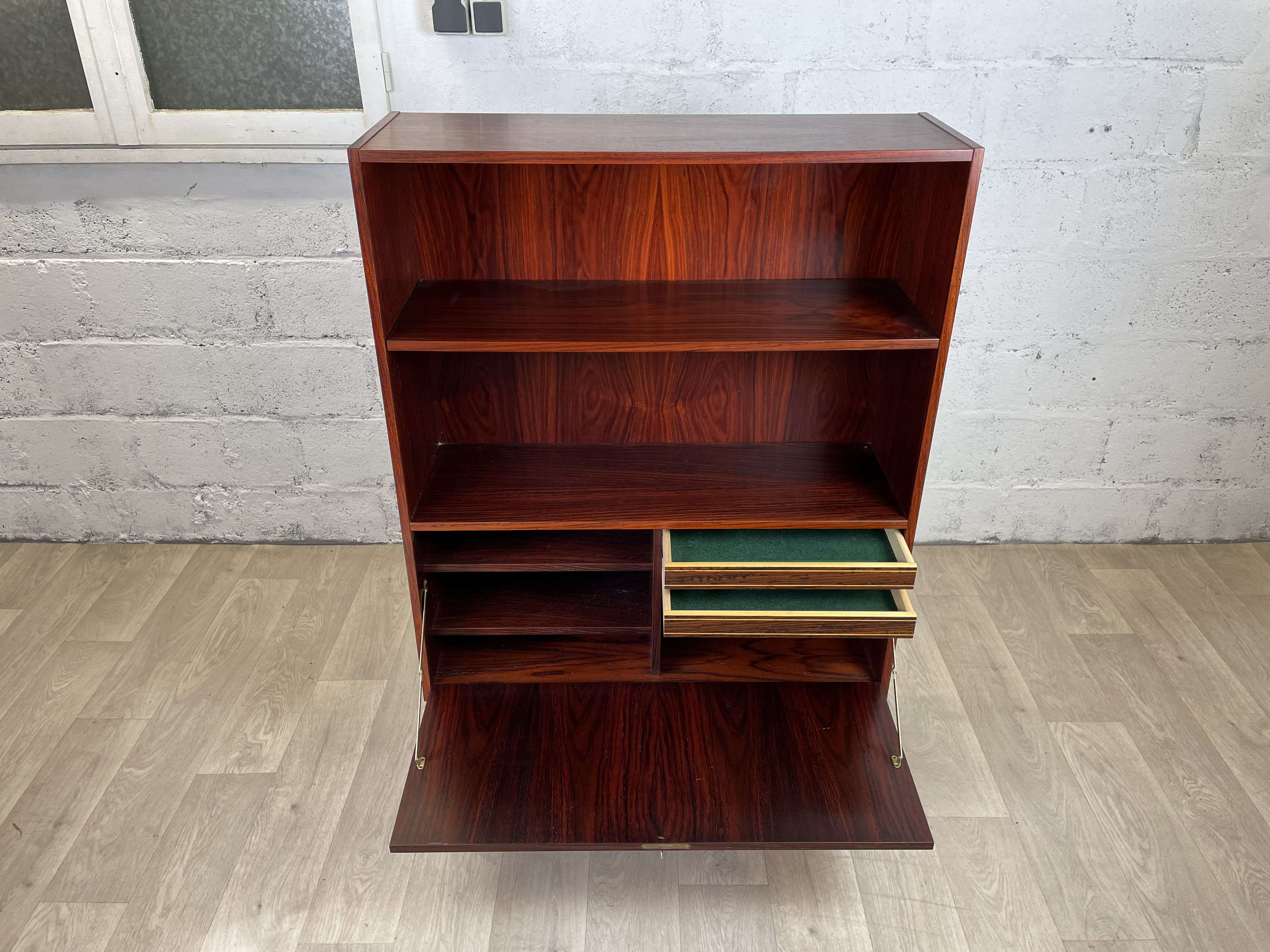 Scandinavian rosewood bookcase, 60s