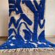 Traditional blue Beni Ourain artisan rug 140 x 260 cm